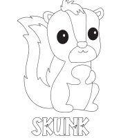 Free Skunk Coloring Page Special Edition For Kids