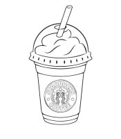 I Love Starbucks Coloring Page For Kids 2023