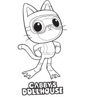 Pandy Paws Gabby Dollhouse Coloring Page Printable Free