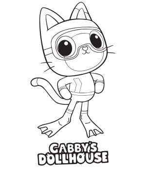 Pandy Paws Gabby Dollhouse Coloring Page Printable Free