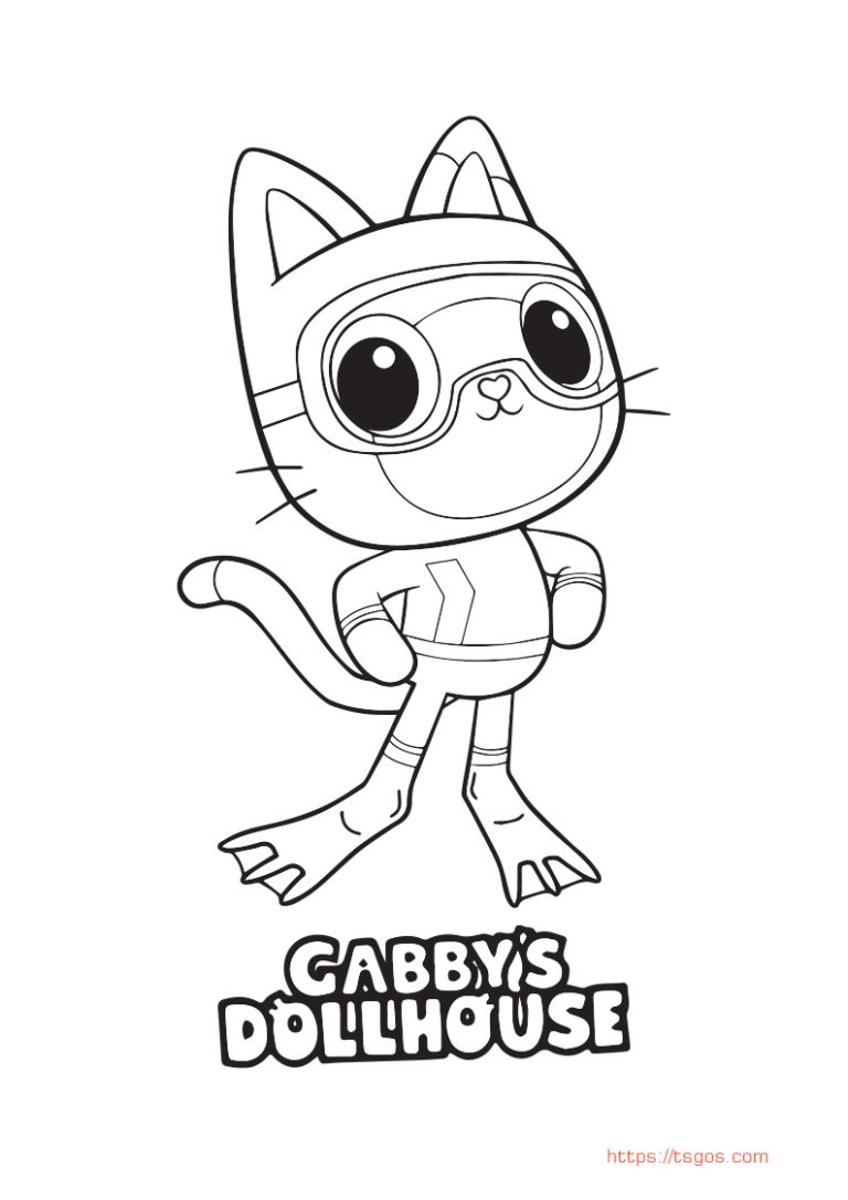 Pandy Paws Gabby Dollhouse Coloring Page Printable Free - TSgos.com ...