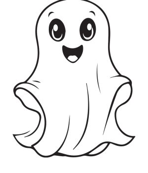 Easy Peasy Spooky Halloween Coloring Page