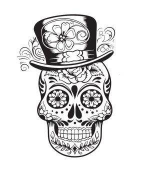 Printable Free Day Of The Dead Coloring Page Special For Kids