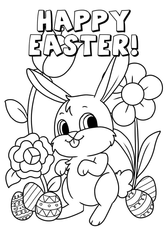 3 Free Printable Happy Easter Coloring Pages