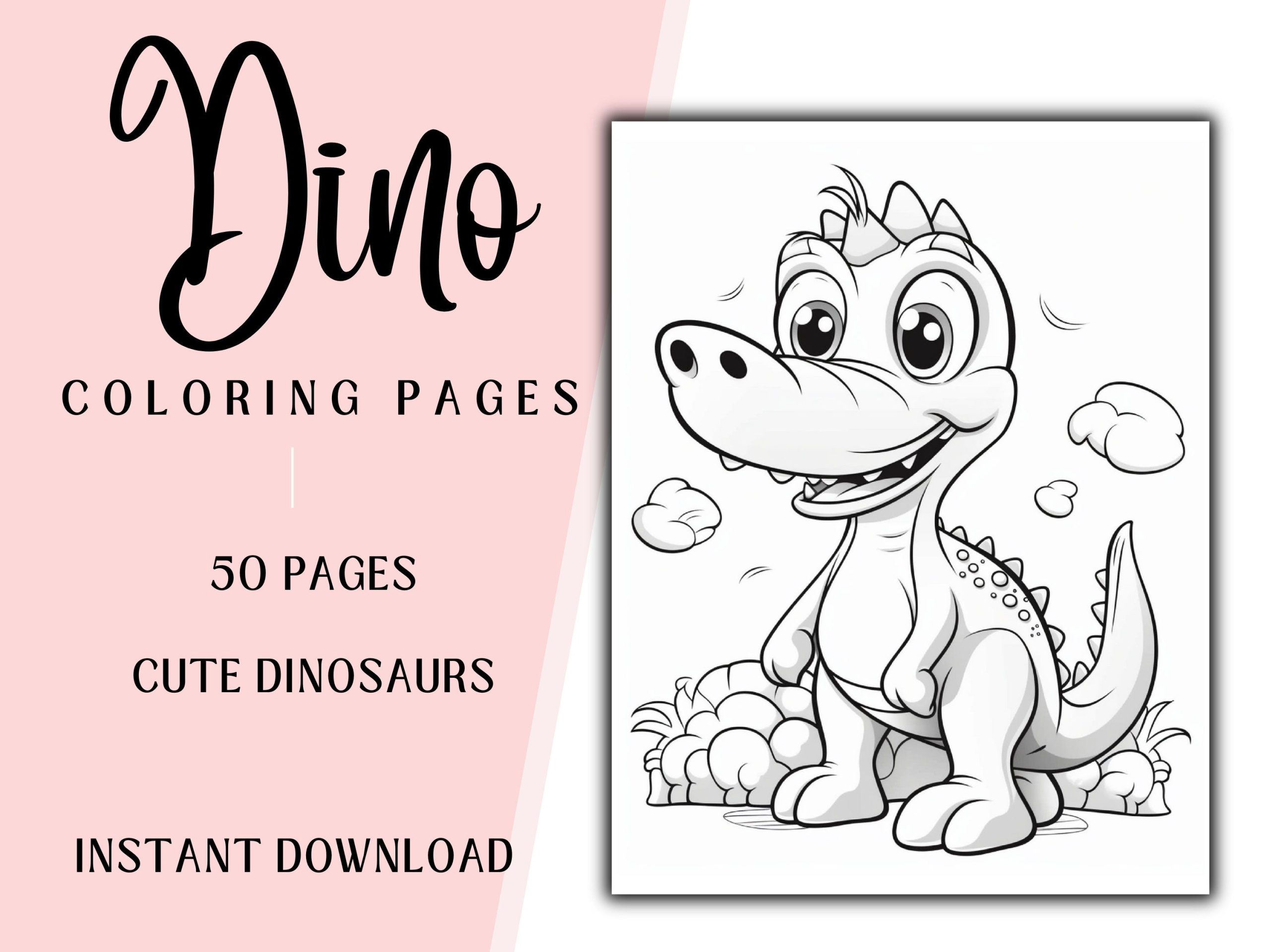 Dino Coloring Pages Dinosaur Coloring Pages Creative Activity Dinosaur Printable Dinosaur Activity for Kids Kids Coloring Pages - Etsy