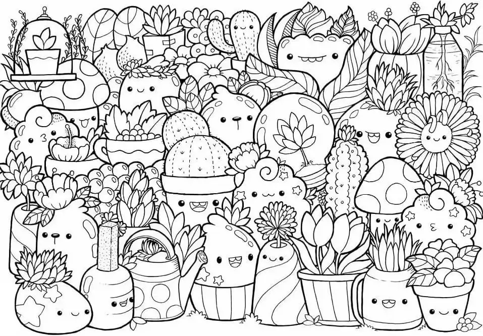 Discover the Adorable World: Free Printable Kawaii Coloring Pages for Endless Fun - Oh La De