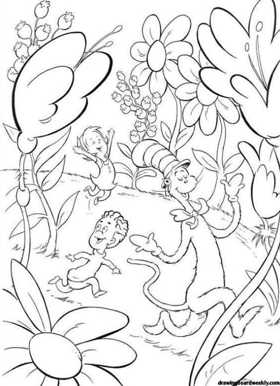 Dr Seuss Coloring Page Free - Drawing Board Weekly