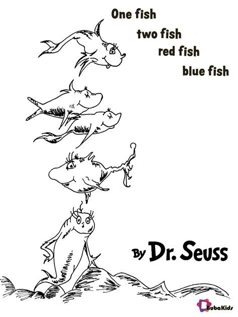 Dr Seuss Coloring Pages One Fish Two Fish  At Makenzietamera
