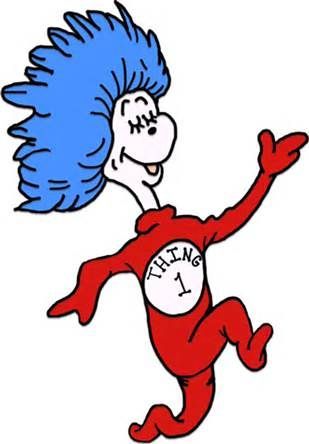 Dr Seuss Coloring Pages Thing 1 And Thing 2 | Clipart Panda - Free ... | BubaKids.com