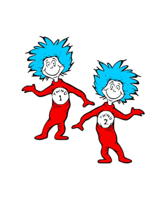 Dr Seuss Coloring Pages Thing 1 And Thing 2