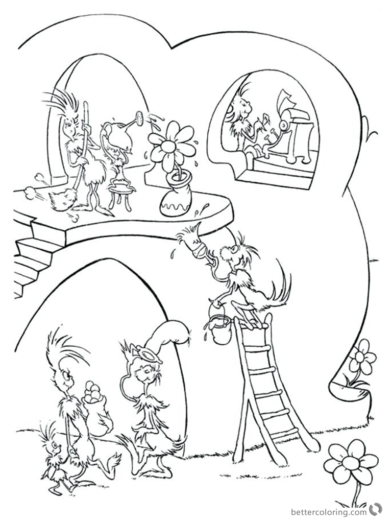 Dr Seuss Green eggs and Ham Coloring Pages Busy Working - Free Printable Coloring Pages