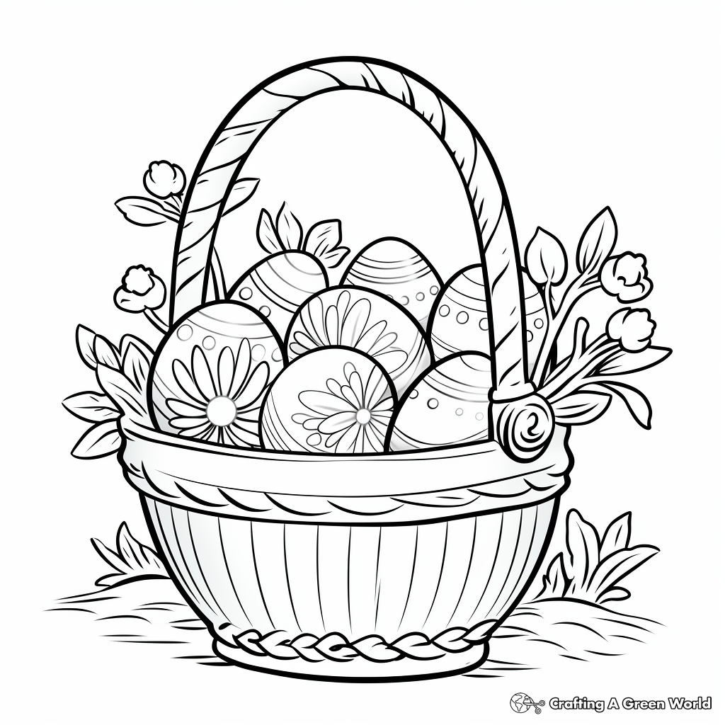 Easter Basket Coloring Pages - Free & Printable!