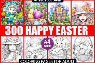 Happy Easter Coloring Pages for Adults Graphic by Simran Store · Creative Fabrica