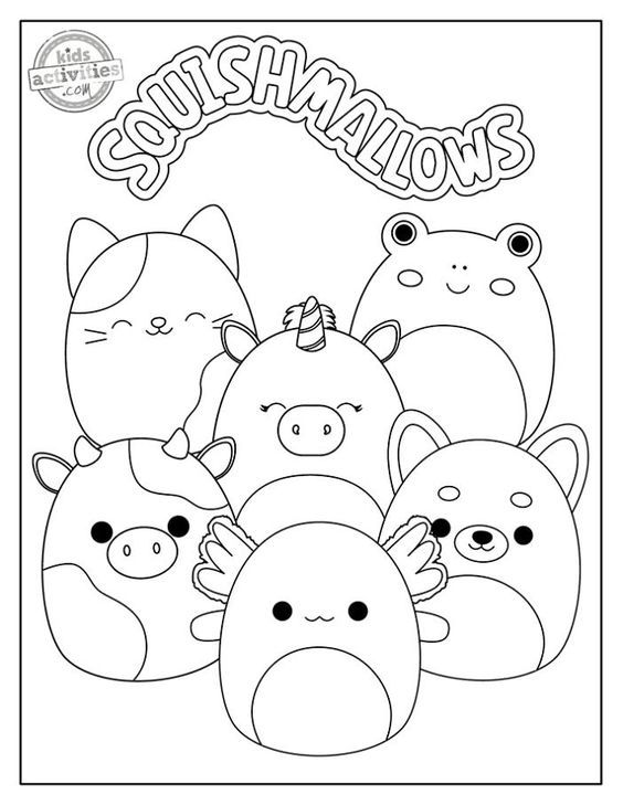 Squishmallow Coloring Pages