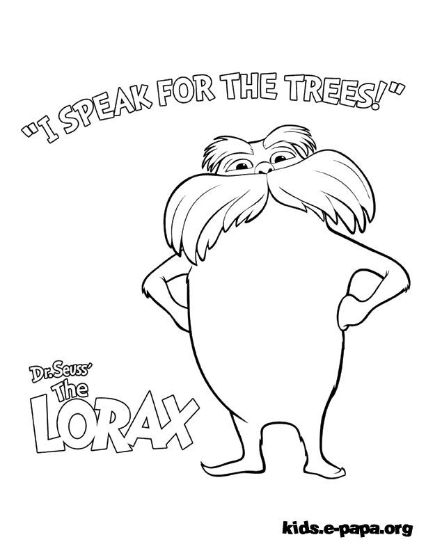 lorax coloring pages