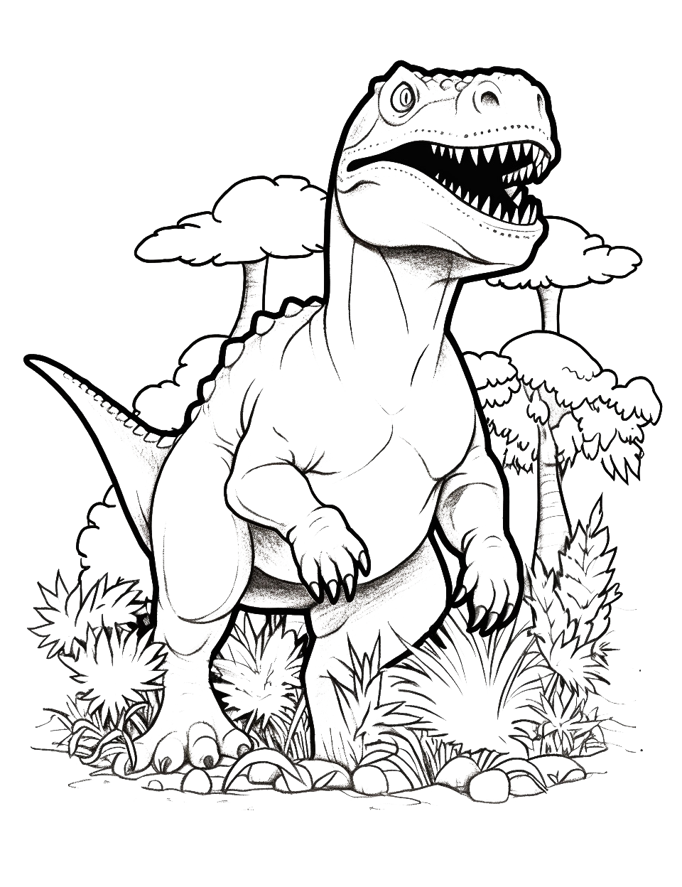 50 Dinosaur Coloring Pages: Free Printable Sheets