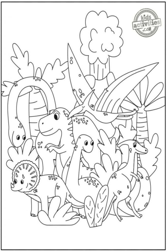 Cutest Dinosaur Coloring Pages Including Dino Doodles