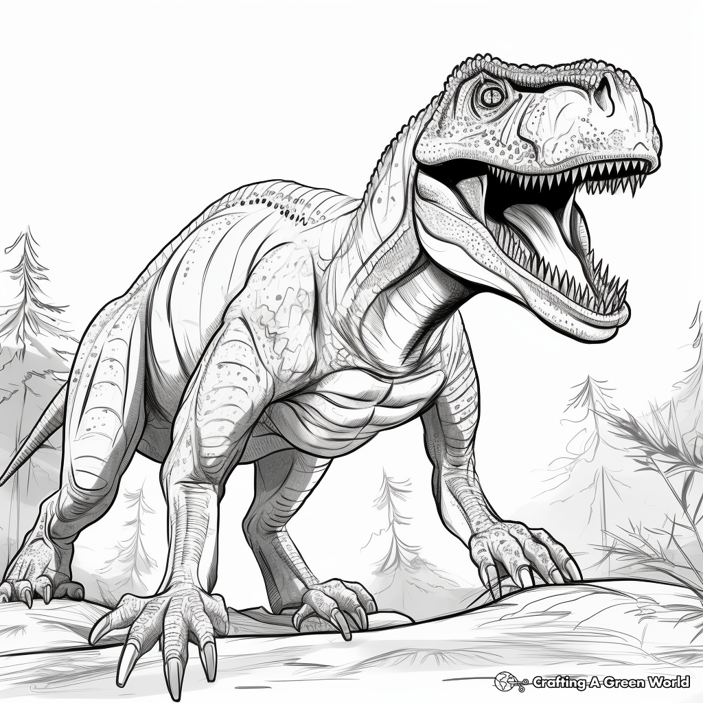 Dinosaur Adult Coloring Pages - Free & Printable!