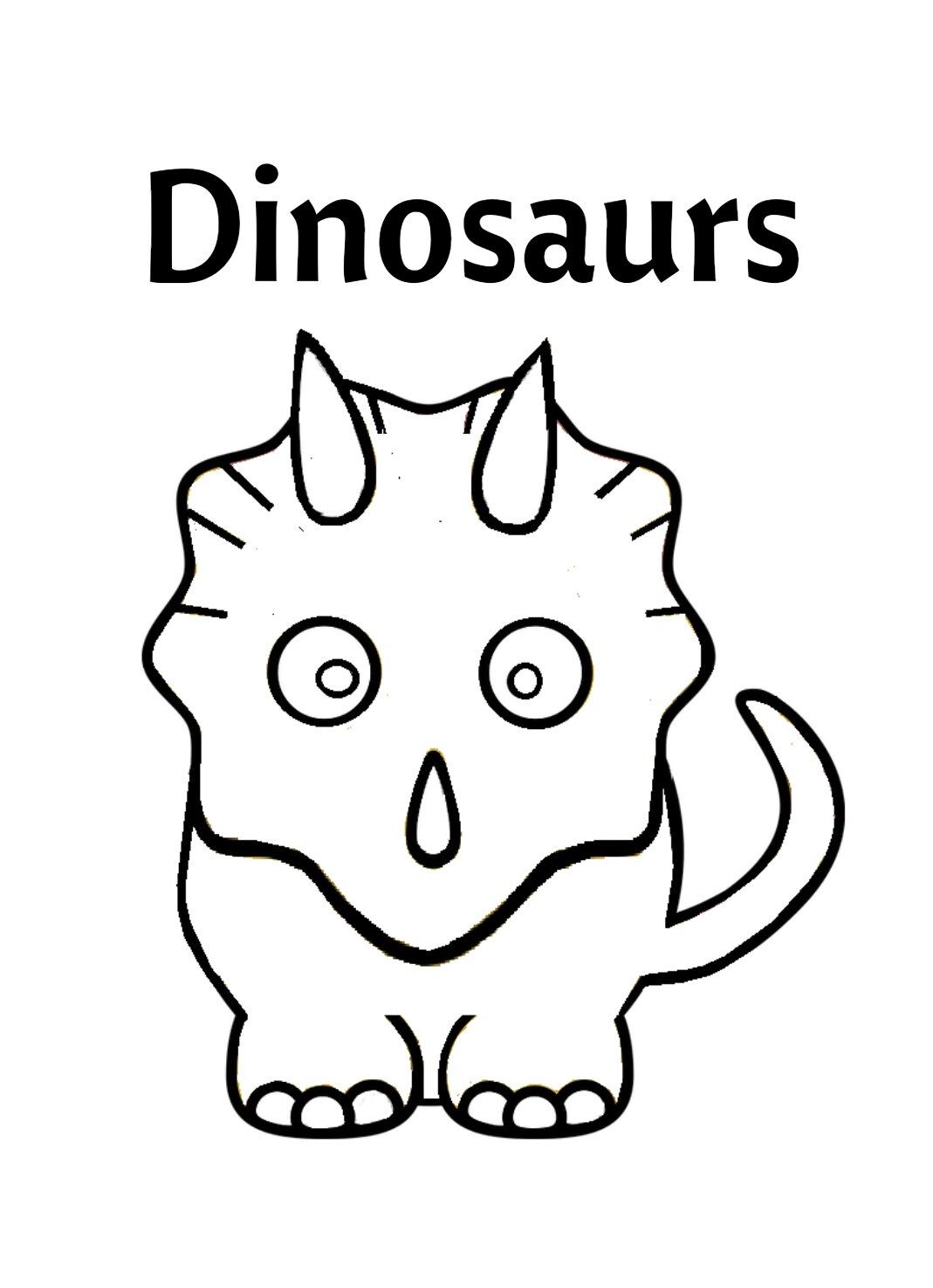 Dinosaur digital coloring book
