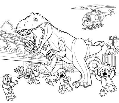 Prehistoric Jurassic World Dinosaurs Park Science Fiction Coloring Pages
