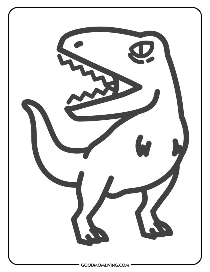 T Rex Coloring Page – T Rex Coloring Pages Free Printables