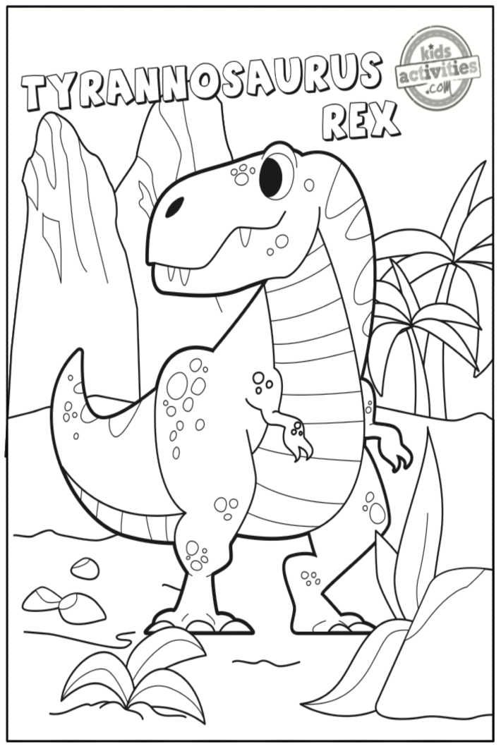 T Rex Coloring Pages Kids Can Print & Color