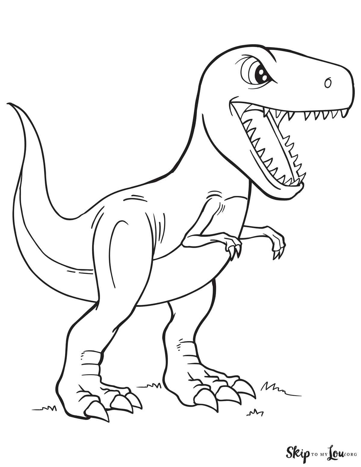 T Rex Coloring Pages | Skip To My Lou