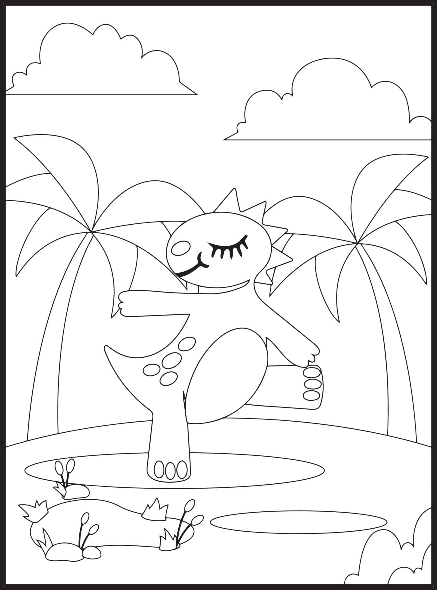 190 Cute Dinosaur Coloring Pages: Roaring Fun for Kids 108