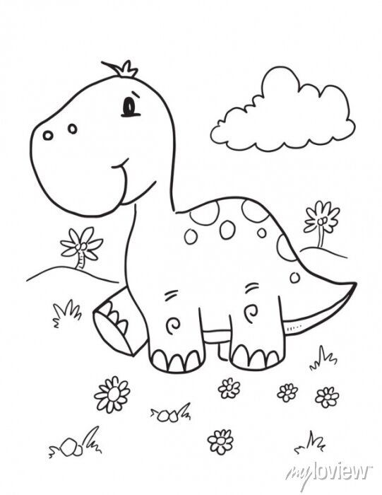 190 Cute Dinosaur Coloring Pages: Roaring Fun for Kids 122