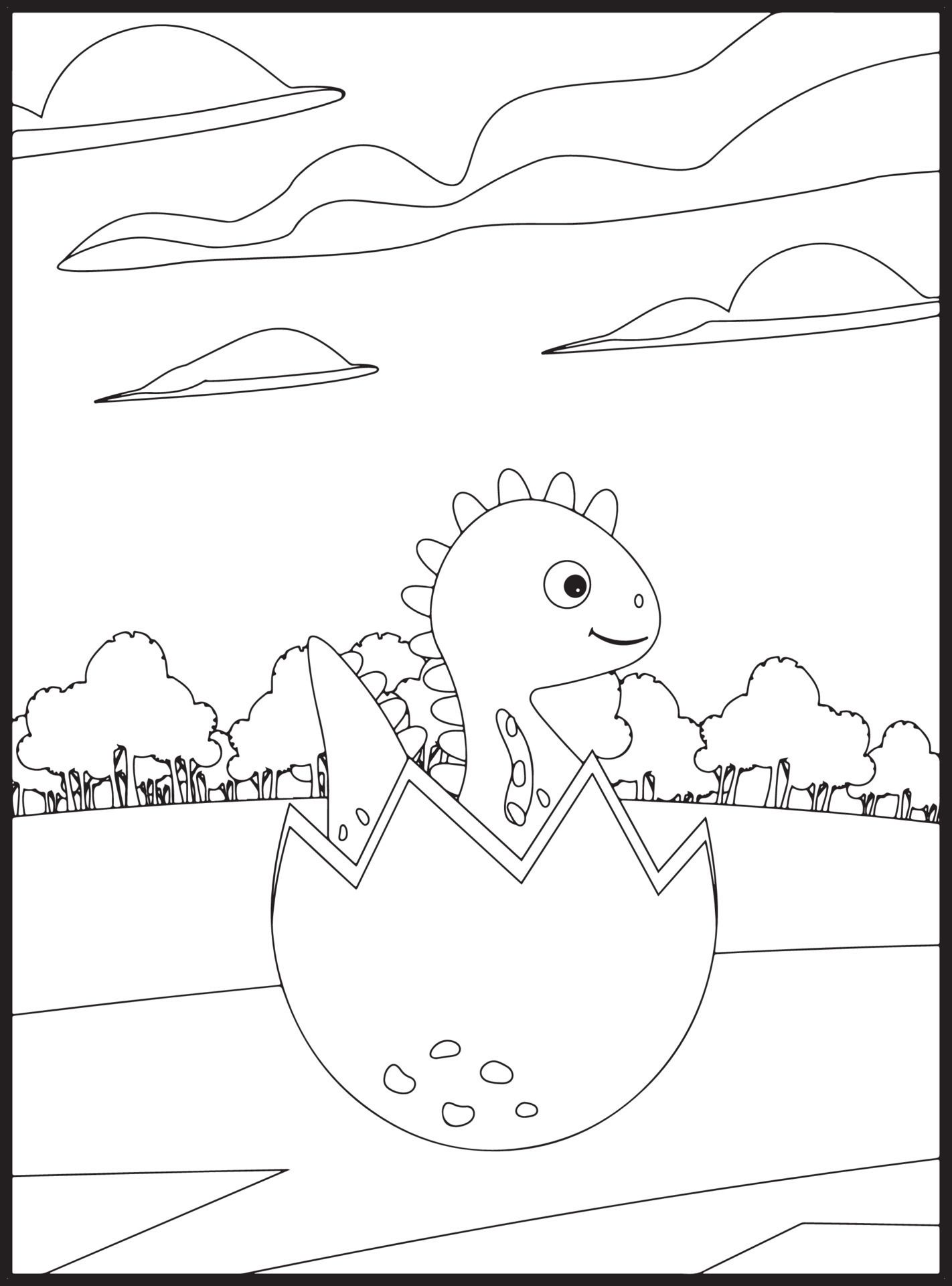 190 Cute Dinosaur Coloring Pages: Roaring Fun for Kids 27