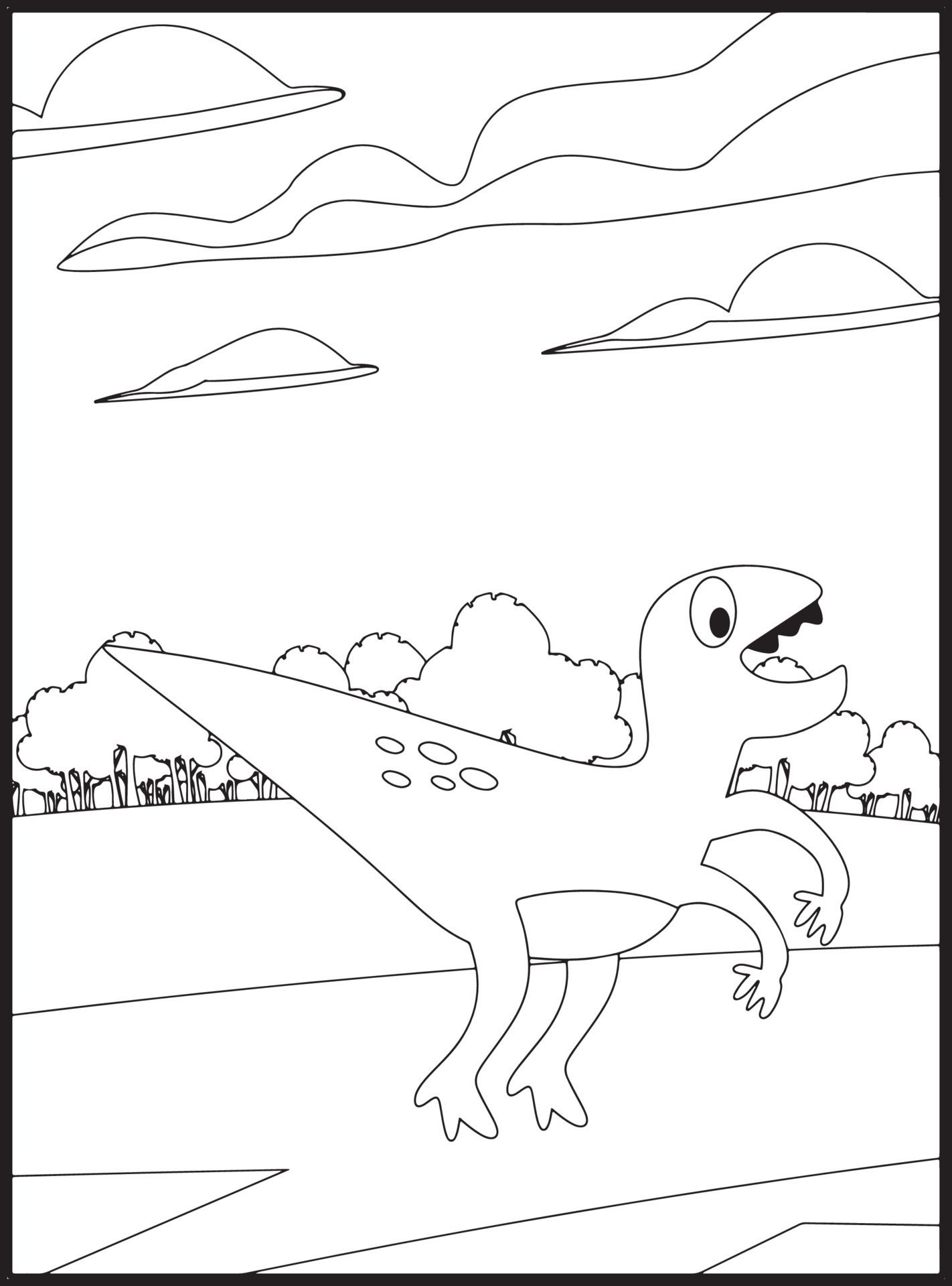 190 Cute Dinosaur Coloring Pages: Roaring Fun for Kids 72