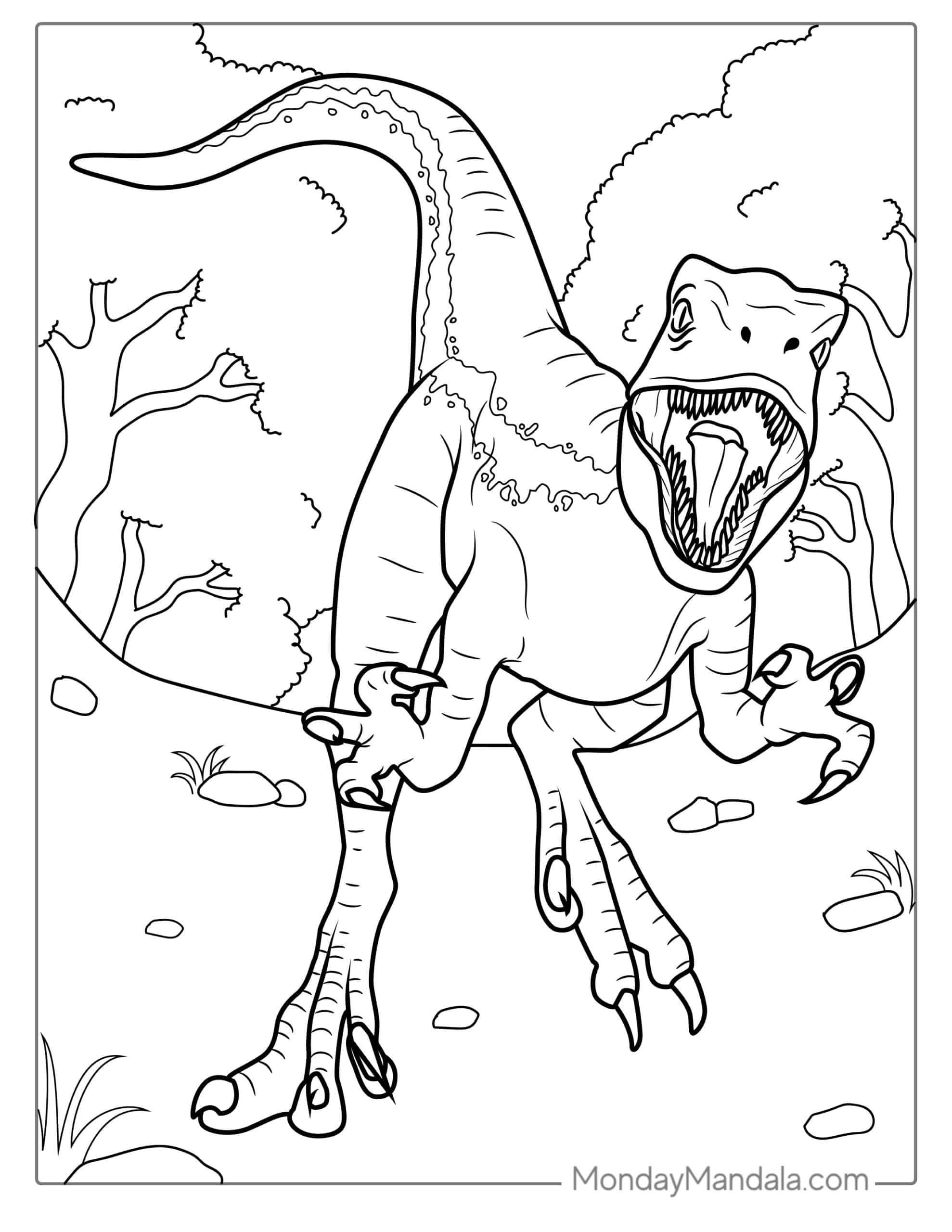 24 Velociraptor Coloring Pages (Free PDF Printables)