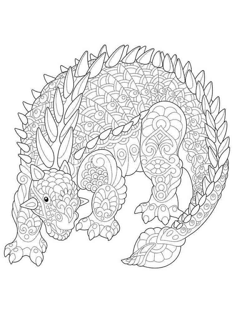 80 Printable Dinosaur Coloring Pages For Adults 78