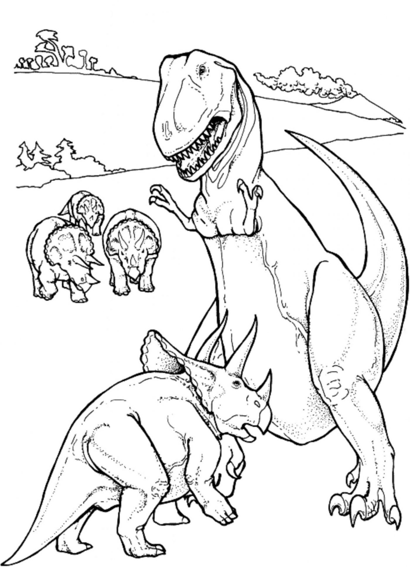 80 Printable T Rex Dinosaur Coloring Pages 92