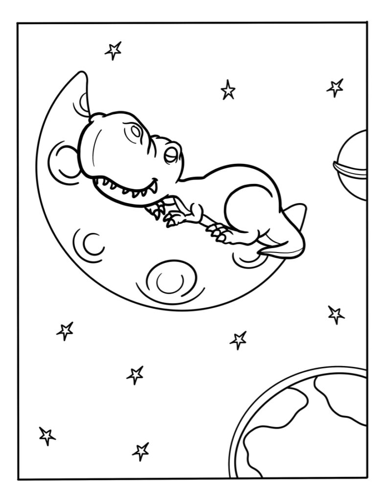 Coloring Pages Of Space | Free Printable Dinosaur Pictures For Kids
