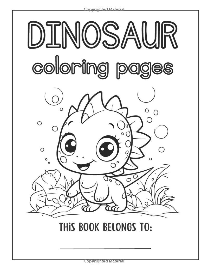 Dinosaur Coloring Book For Preschool Children
