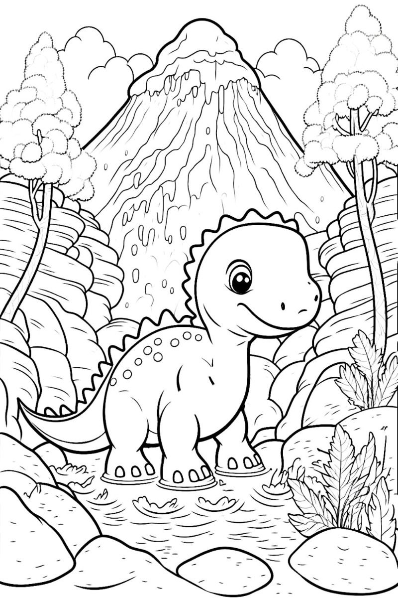 Dinosaur Coloring Pages For Adults | Printable Dinosaur Coloring Sheets | Adult Coloring Pages