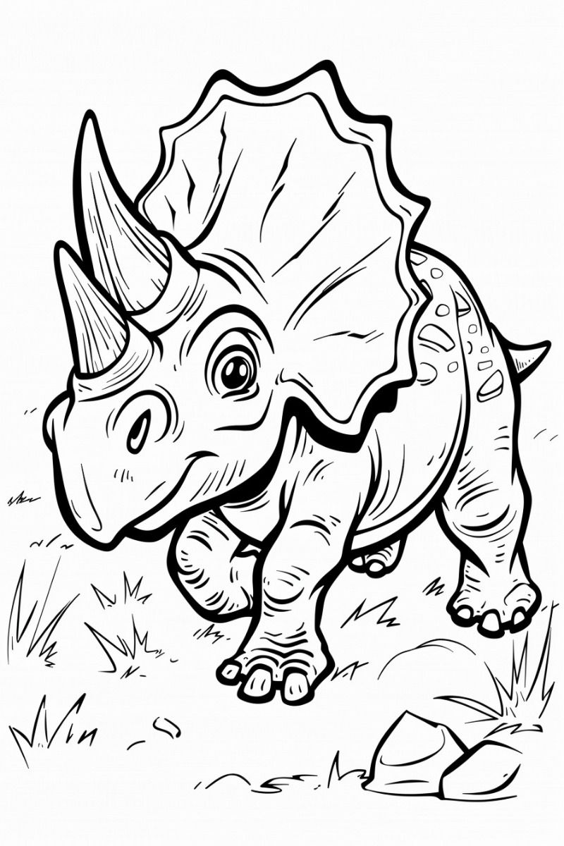 Dive into the World of Triceratops Dinosaur Coloring Pages!