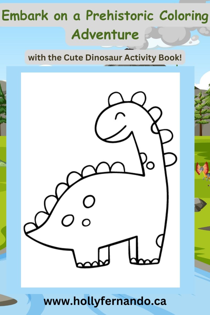 Embark on a Prehistoric Coloring Adventure with the Cute Dinosaur Activity Book! 🦖🎨