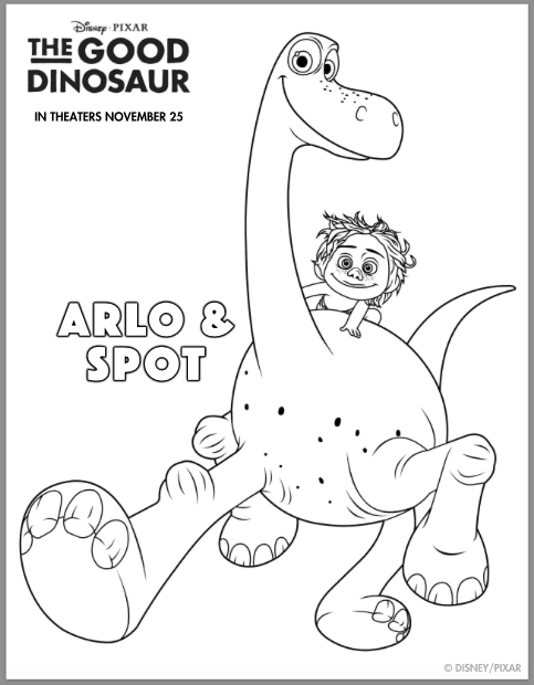 FREE Disney's The Good Dinosaur Printables