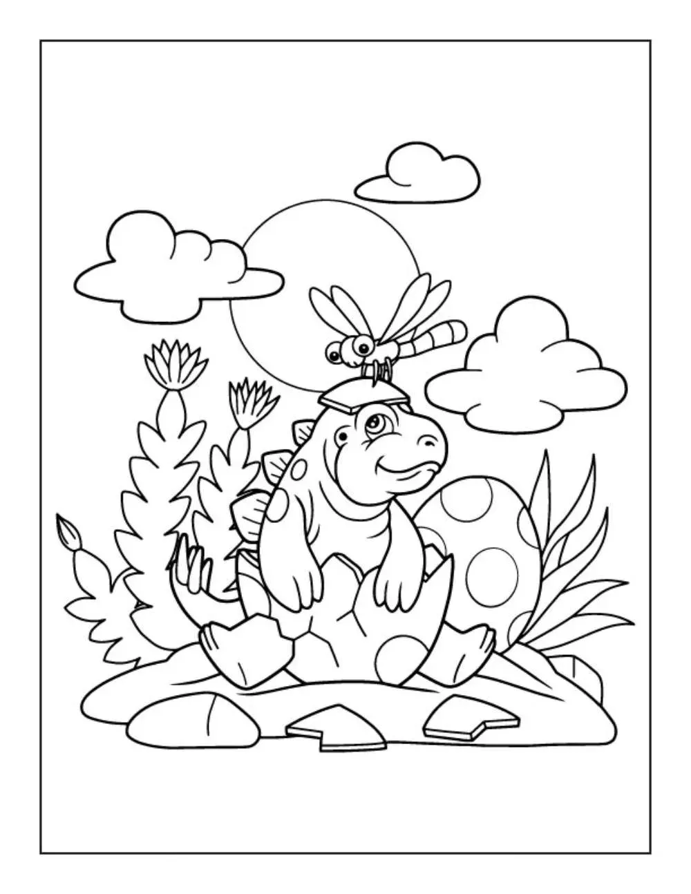 Free DINOSAUR Coloring Pages for Download (Printable PDF)
