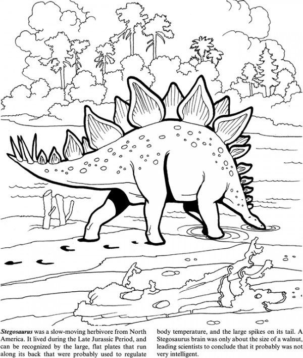 Freebie: Dinosaur Coloring Page