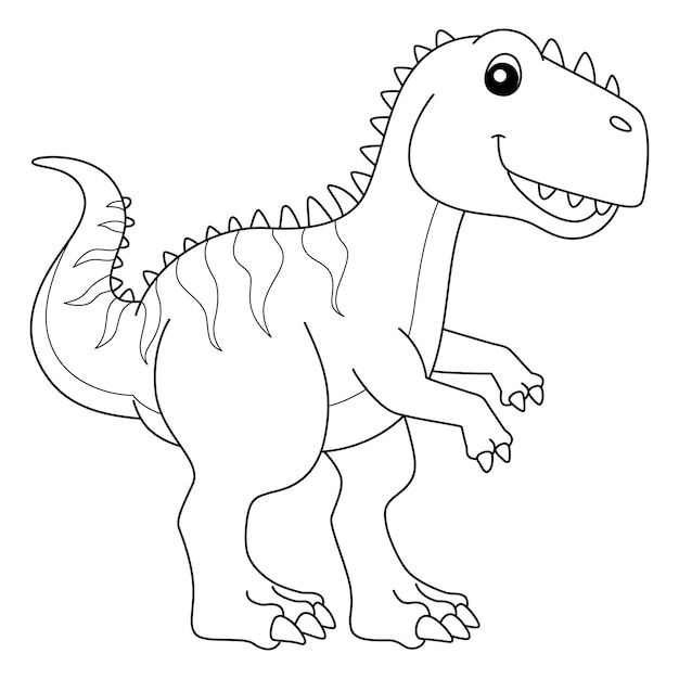 Premium Vector | Giganotosaurus coloring isolated page for kids