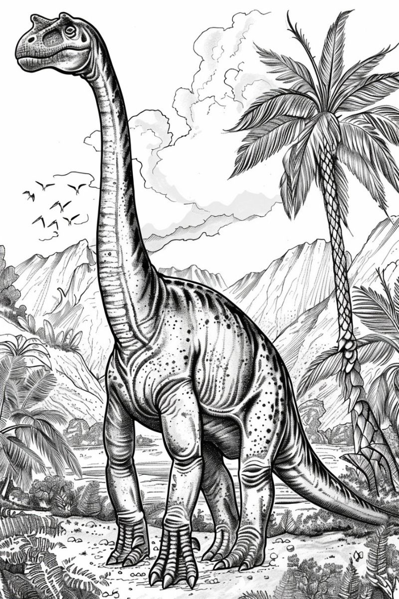 Therizinosaurus Dinosaur Coloring Pages