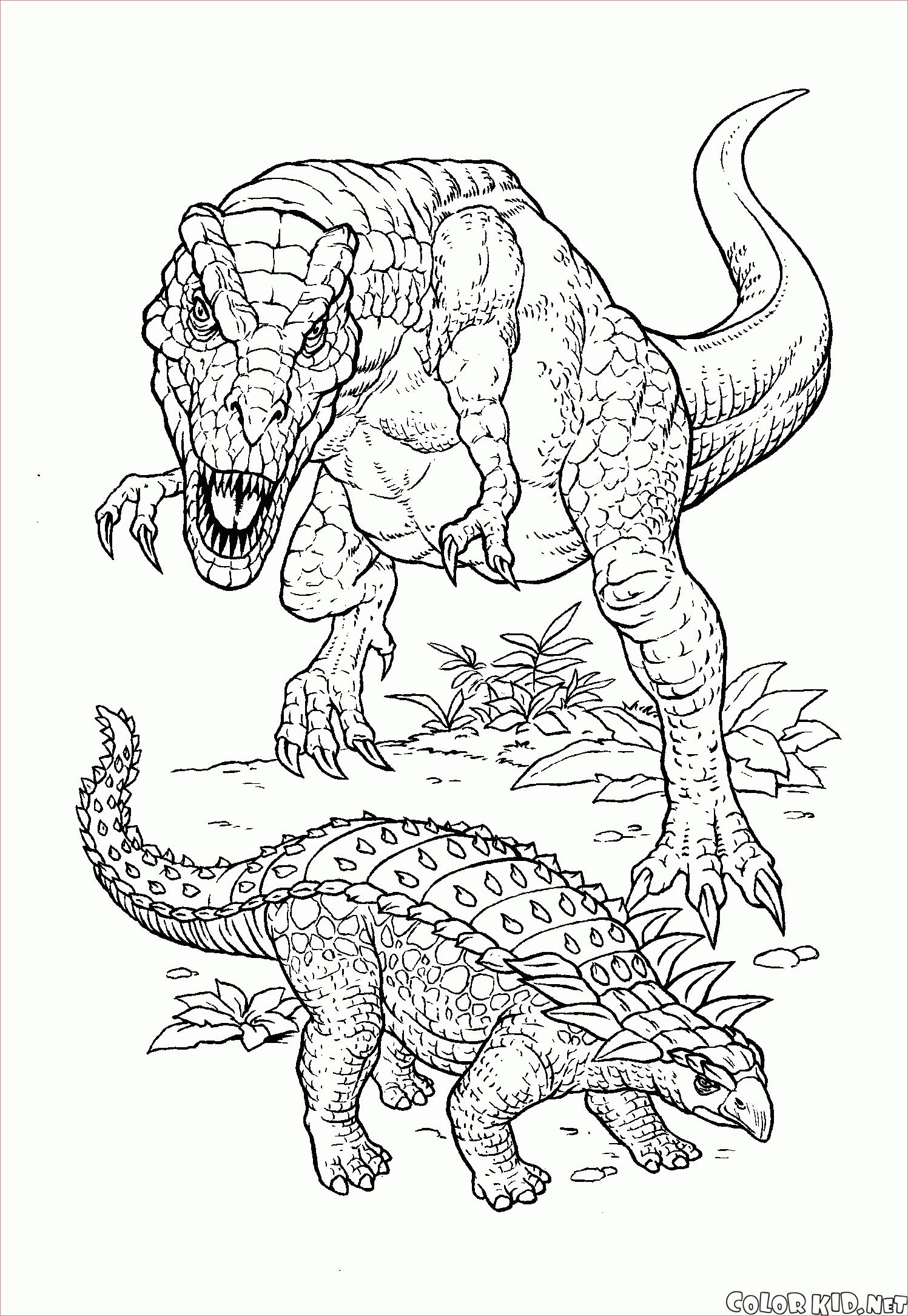 10 Paisible Tyrannosaure Coloriage Gallery