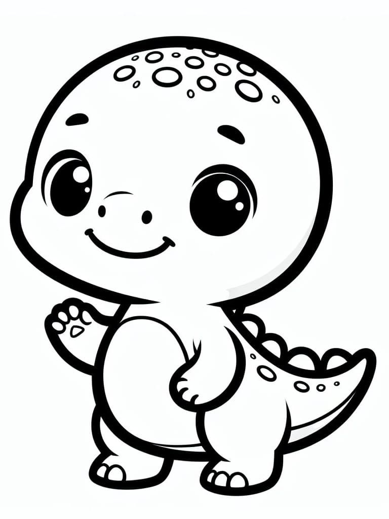 200+ Cute Coloring Pages Dino Printable 125