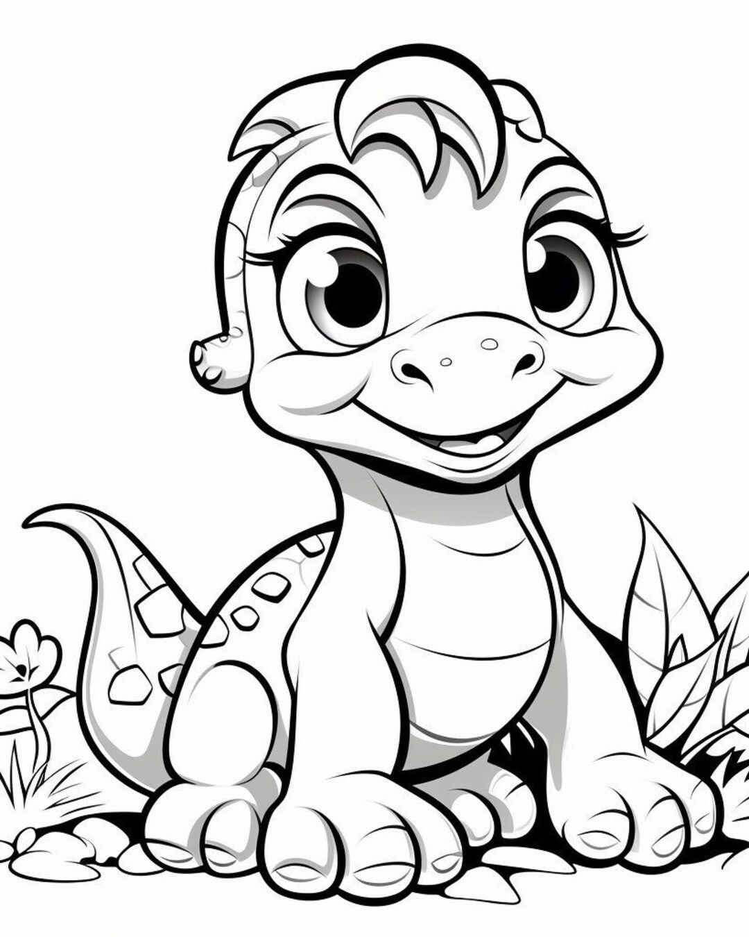 200+ Cute Coloring Pages Dino Printable 135