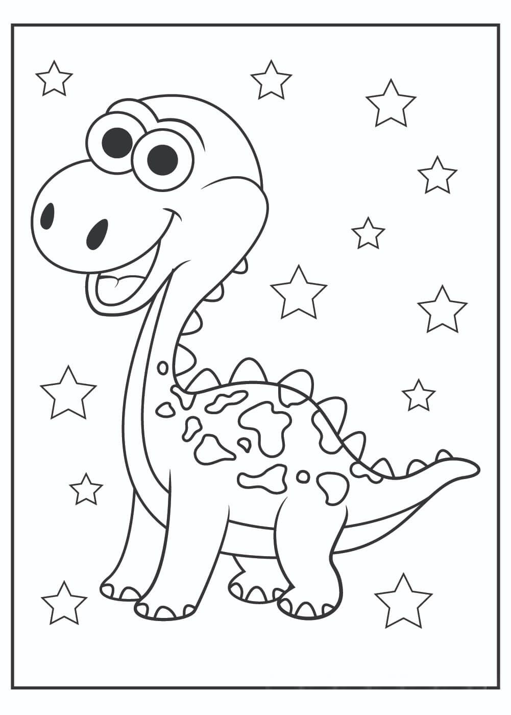 200+ Cute Coloring Pages Dino Printable 173