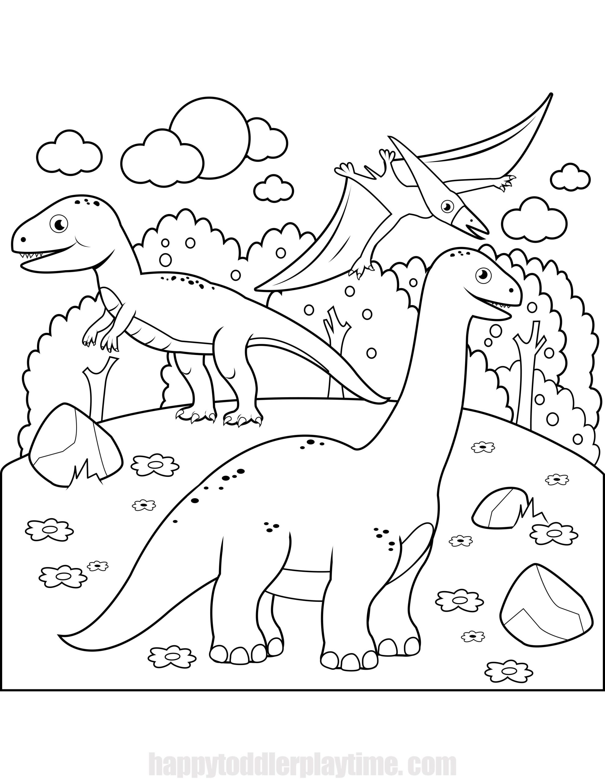 200+ Cute Coloring Pages Dino Printable 180