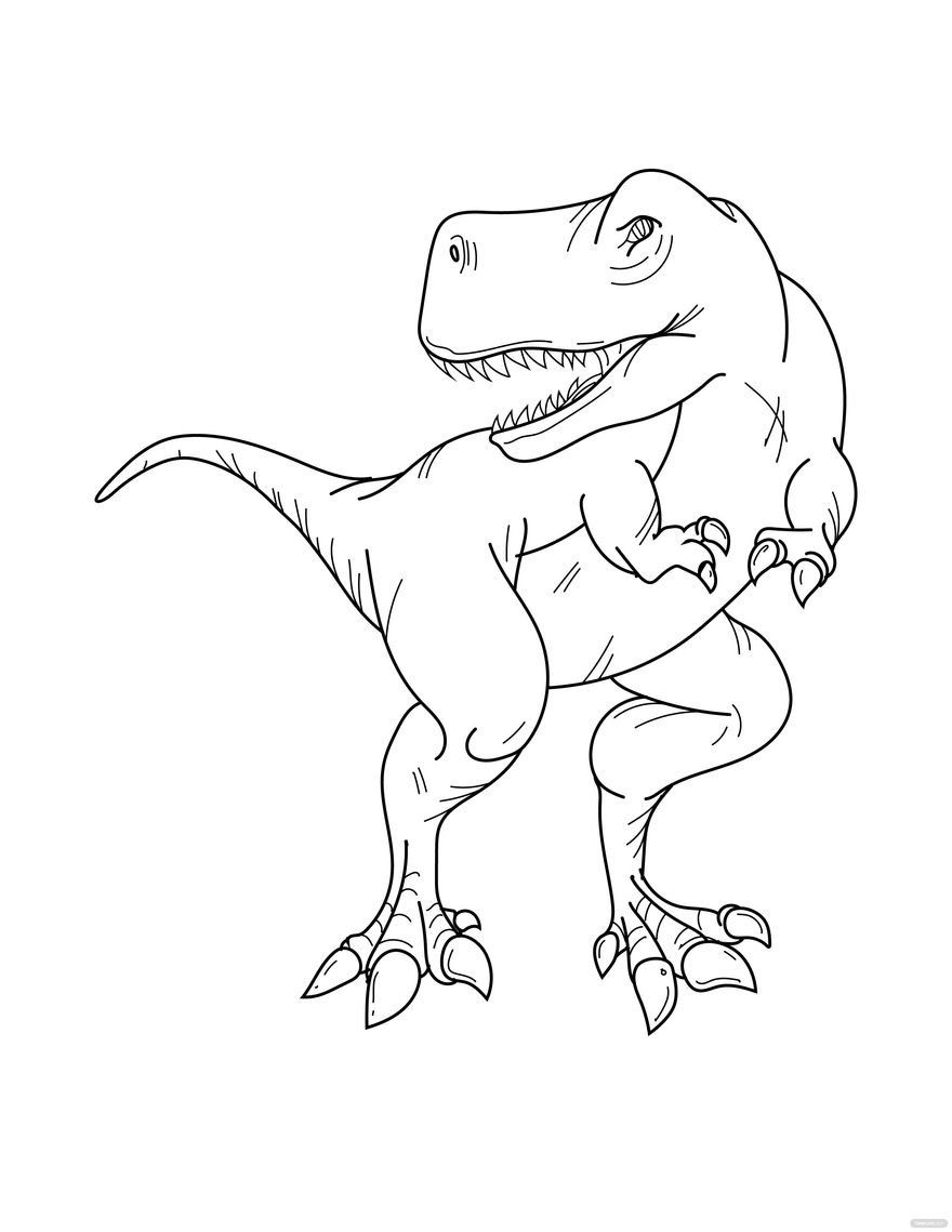 200+ Cute Coloring Pages Dino Printable 182
